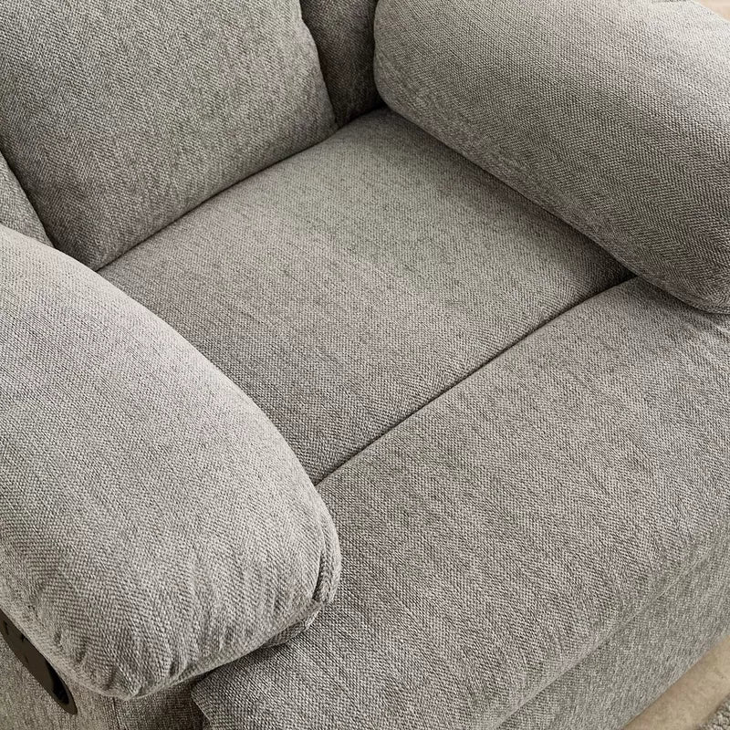Armchair Recliner, Adjustable Back With Curved Armrests