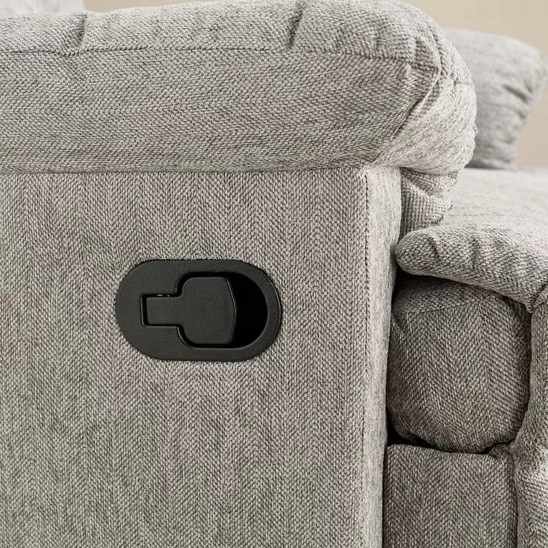 Armchair Recliner, Adjustable Back With Curved Armrests