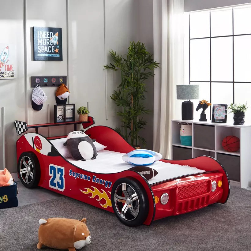 Single Racing Car Bed - 90x190 cm-GCC Home Center