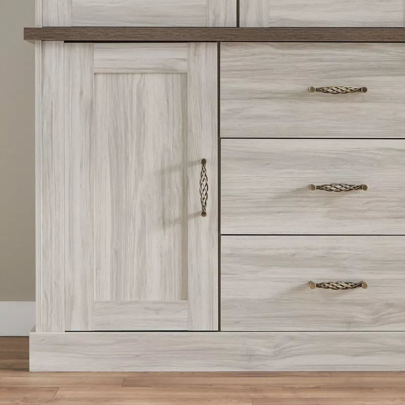 Angelic Hutch with Buffet, High-Quality Engineered Wood With Glass