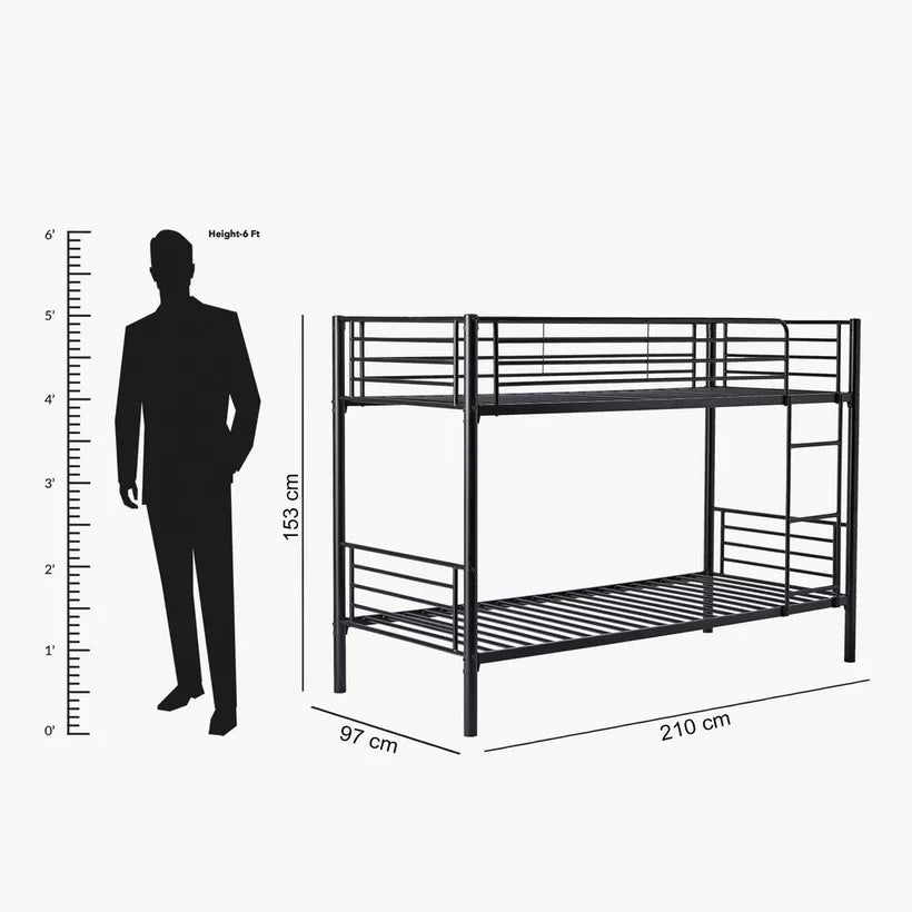 Vanilla Single Bunk Bed - 90x200 cm-GCC Home Center