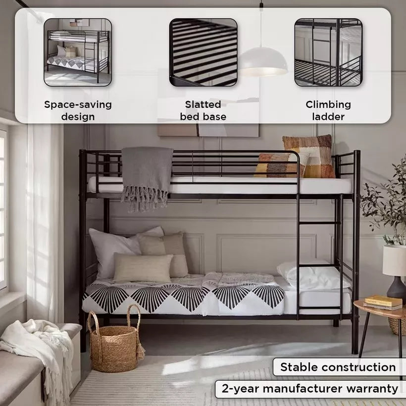 Vanilla Single Bunk Bed - 90x200 cm-GCC Home Center