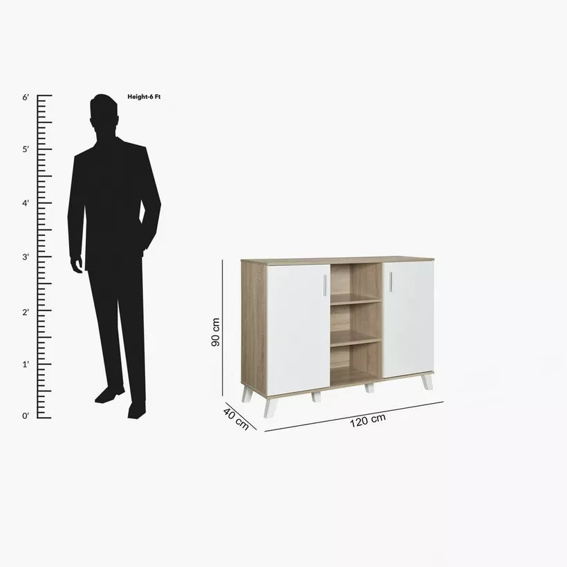 Modern Coffee Bar Cabinet, 2 Doors, Multiple Shelves, And Adjustable Shelving To Store
