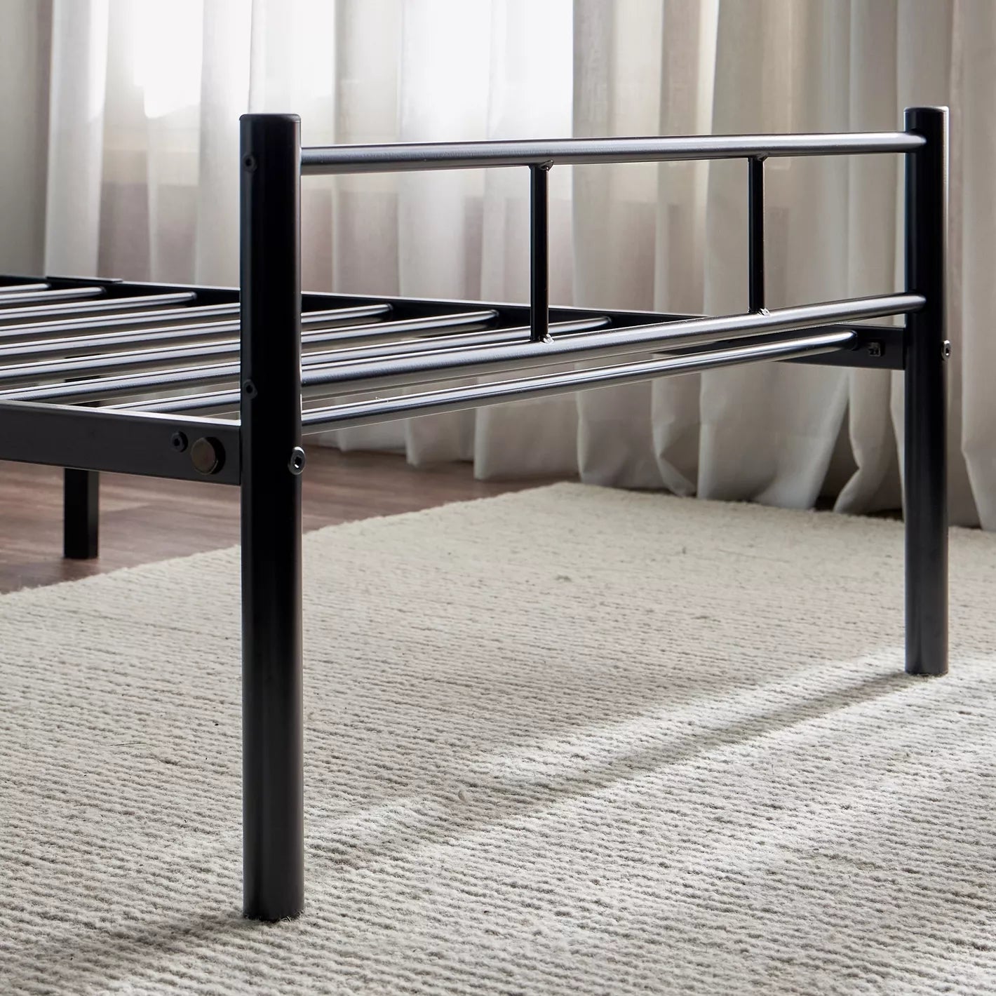 Twin Bed With Metal Frame - 90x200-GCC Home Center