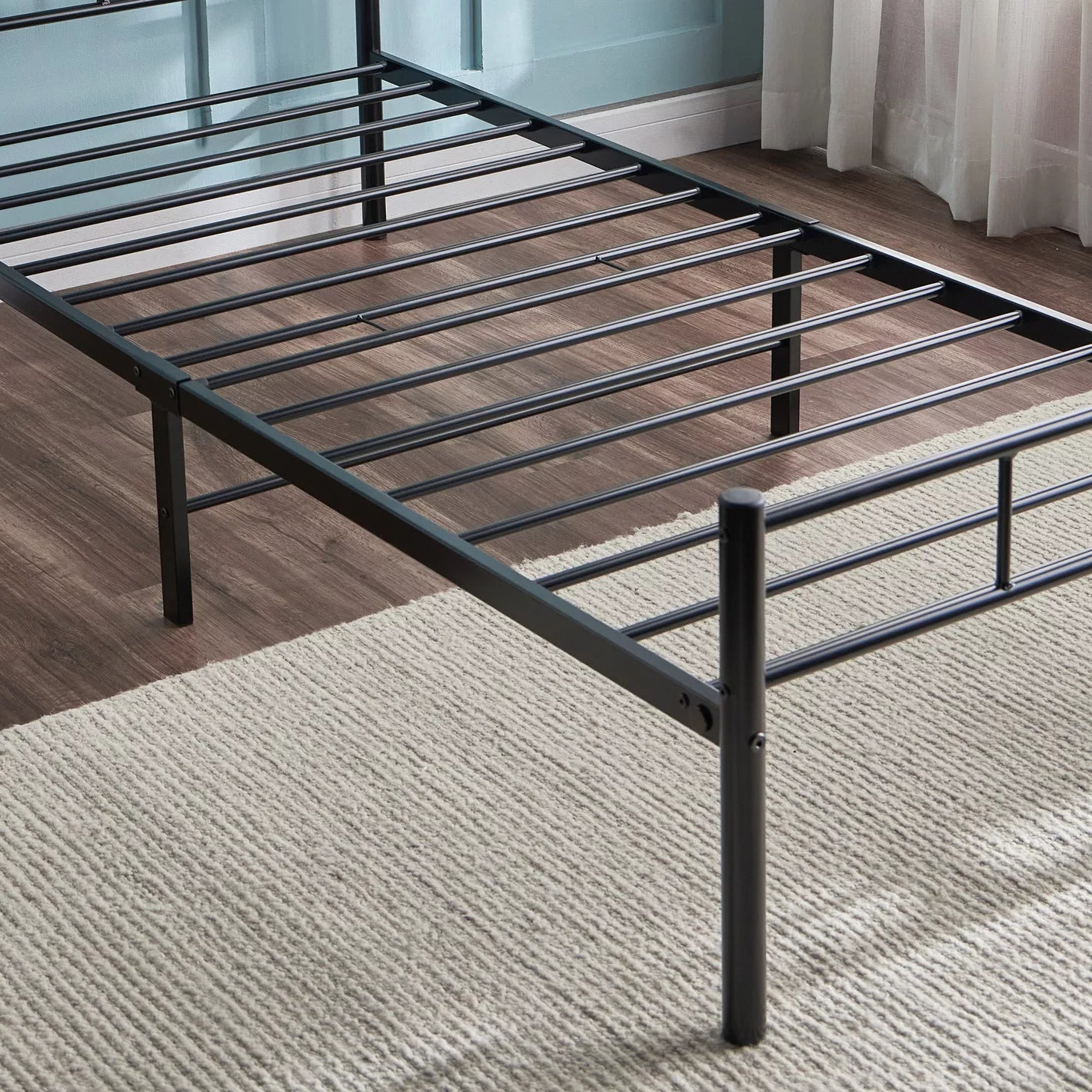 Twin Bed With Metal Frame - 90x200-GCC Home Center