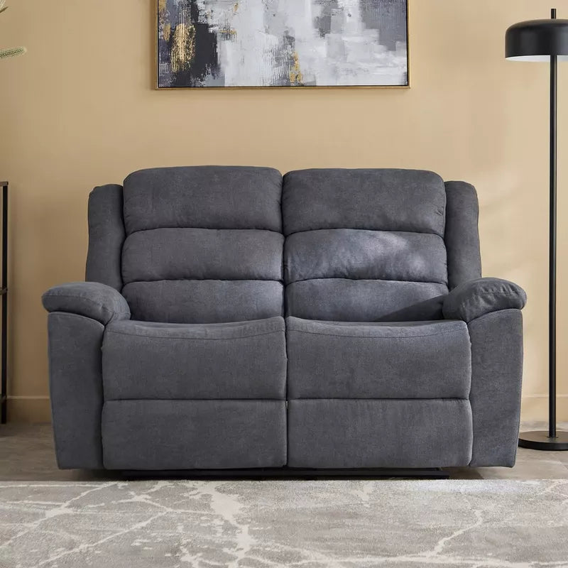 Luxury 2-Seater Fabric Recliner Sofa
