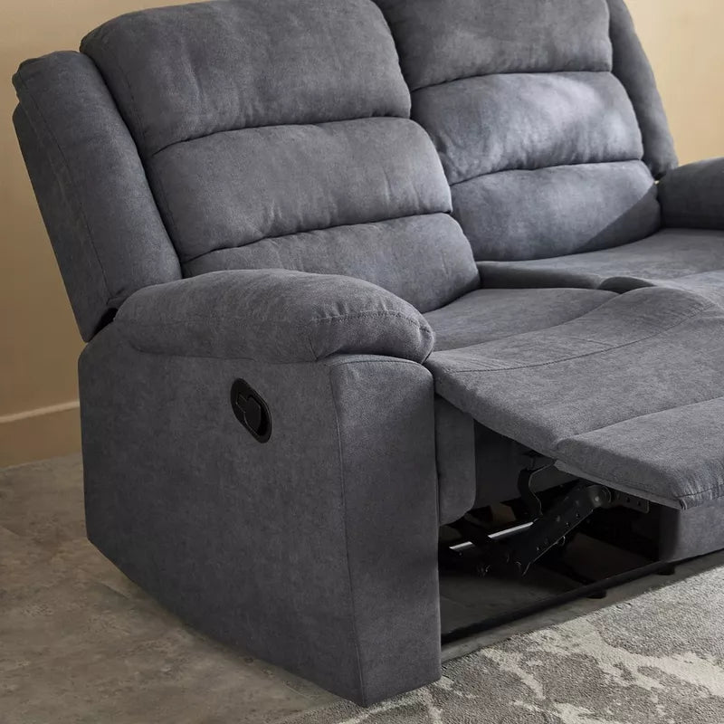 Luxury 2-Seater Fabric Recliner Sofa