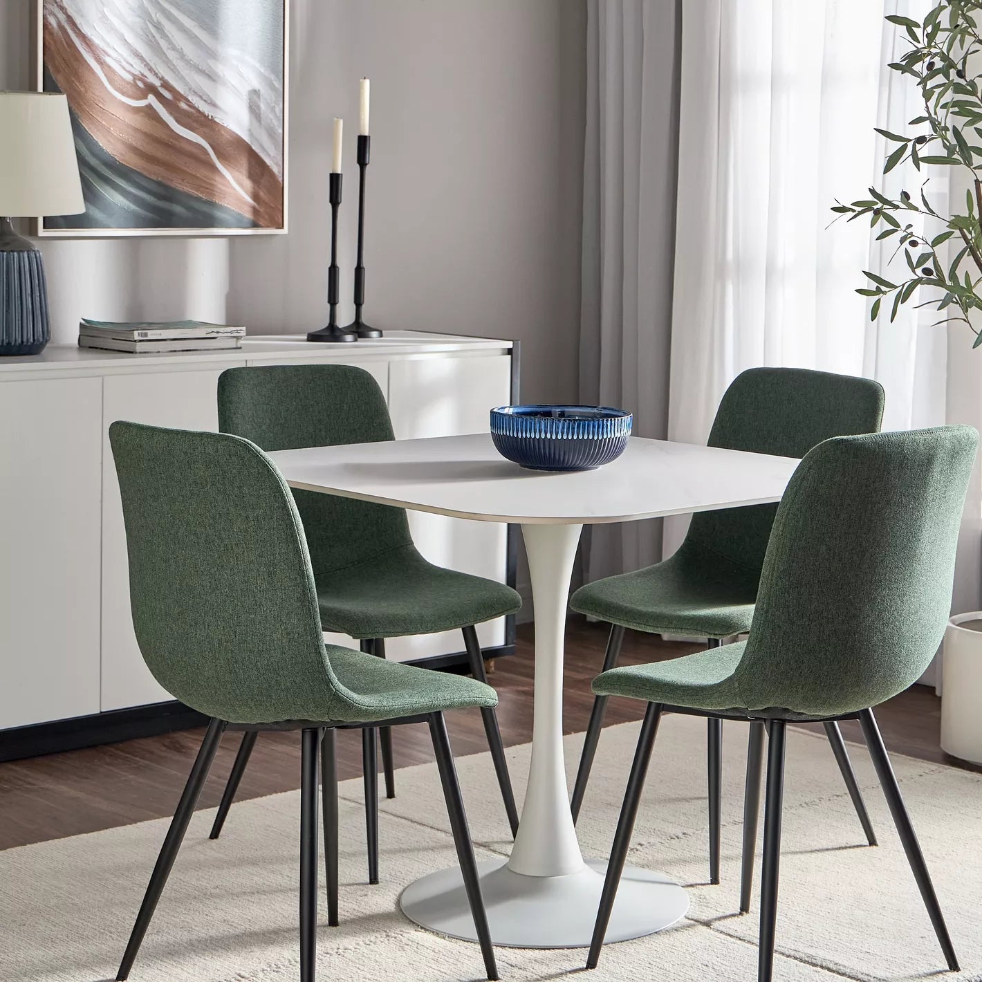 Malta 4-Seater Ceramic Top Dining Table-GCC Home Center