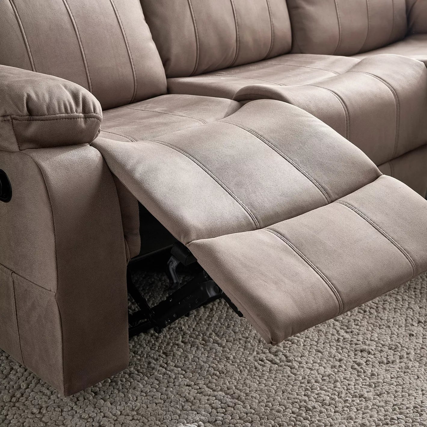 Baskin Elegant 3-Seater Fabric Recliner-GCC Home Center
