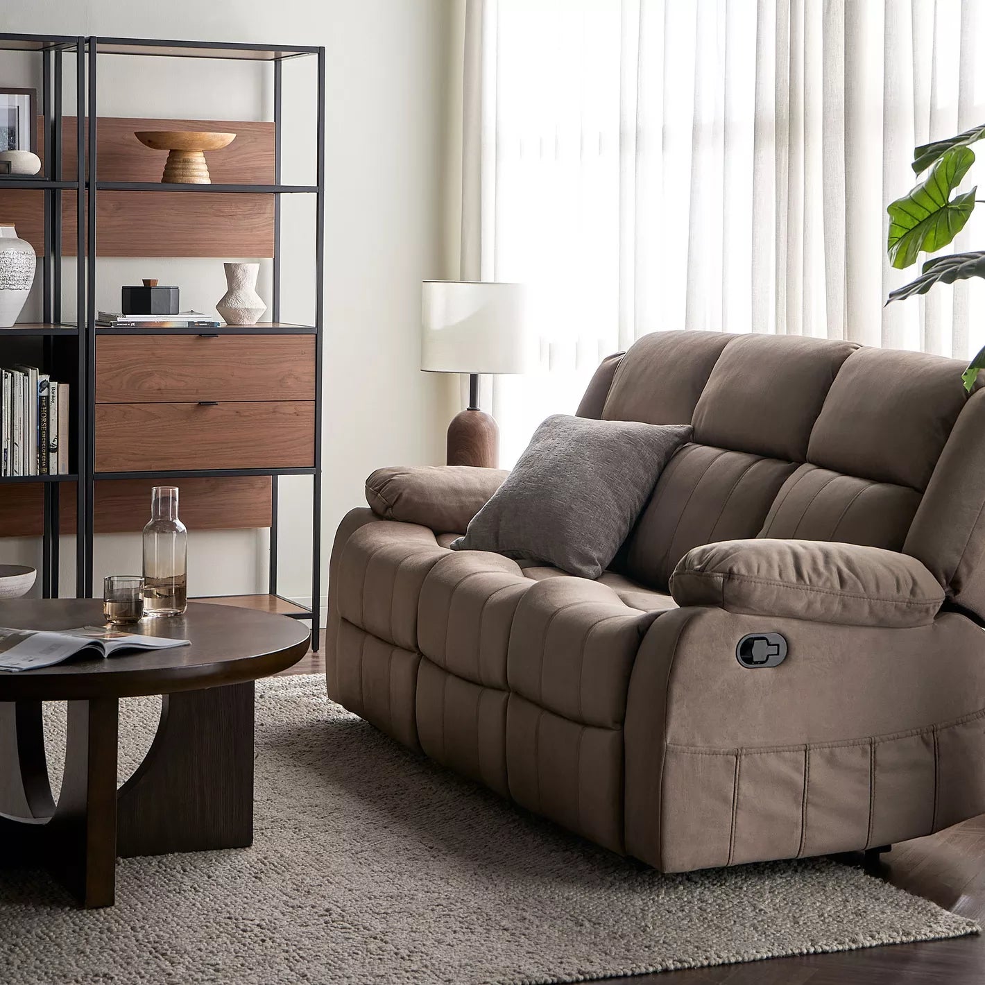 Baskin Elegant 3-Seater Fabric Recliner-GCC Home Center