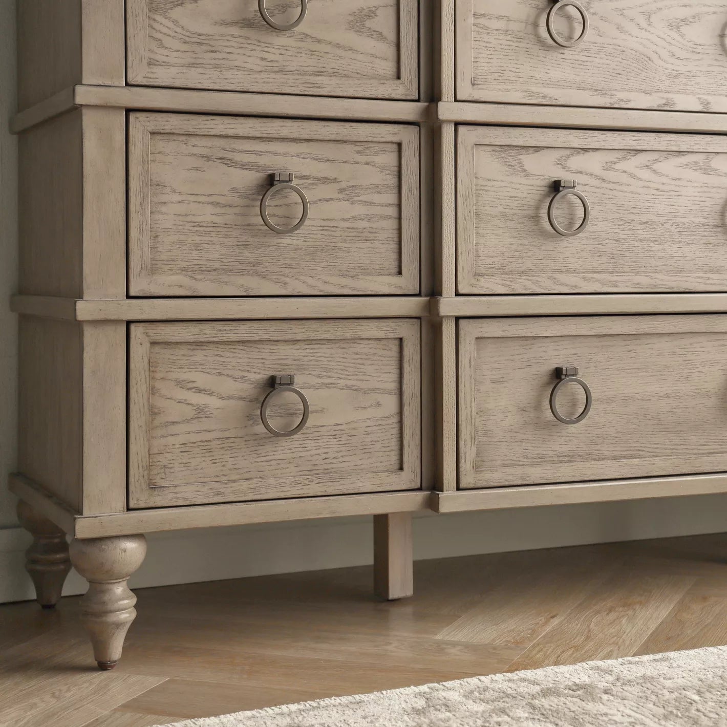 9-Drawer Dresser with Mirror, Elegant Vanity Table For Traditional Bedroom-GCC Home Center