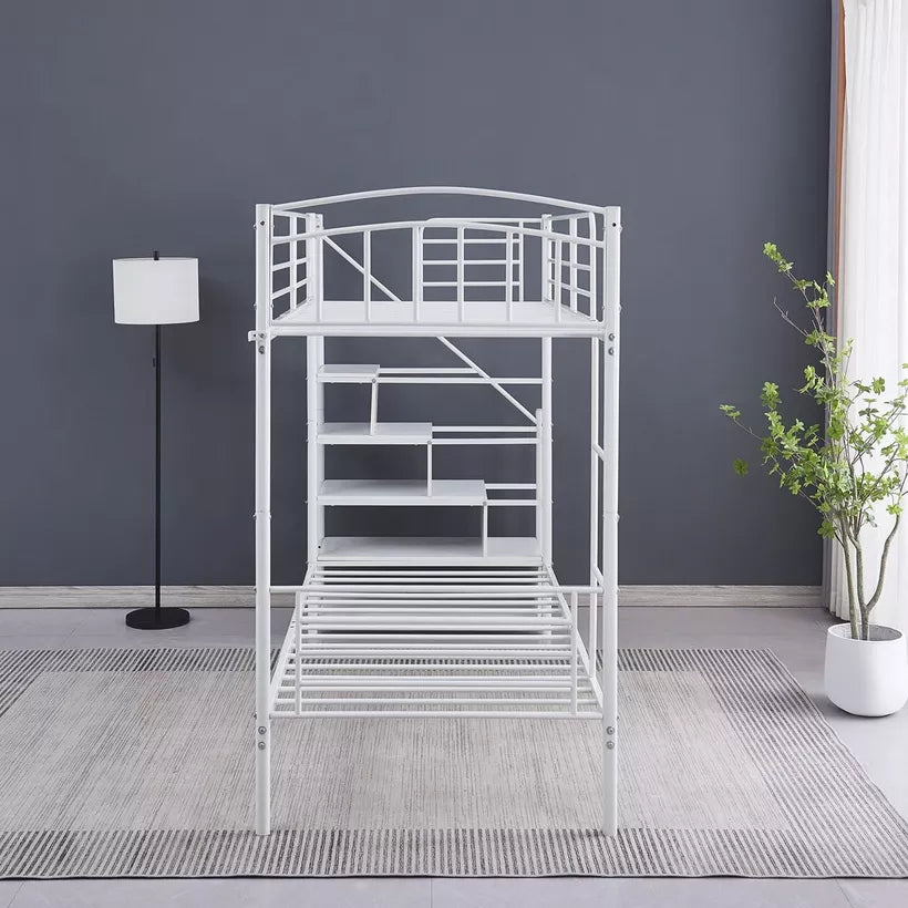 Single Bunk Bed with Steps - 90x190 cm-GCC Home Center