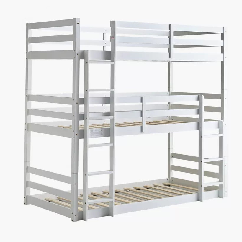 Vanilla Single Triple Bunk Bed - 90x200 cm-GCC Home Center