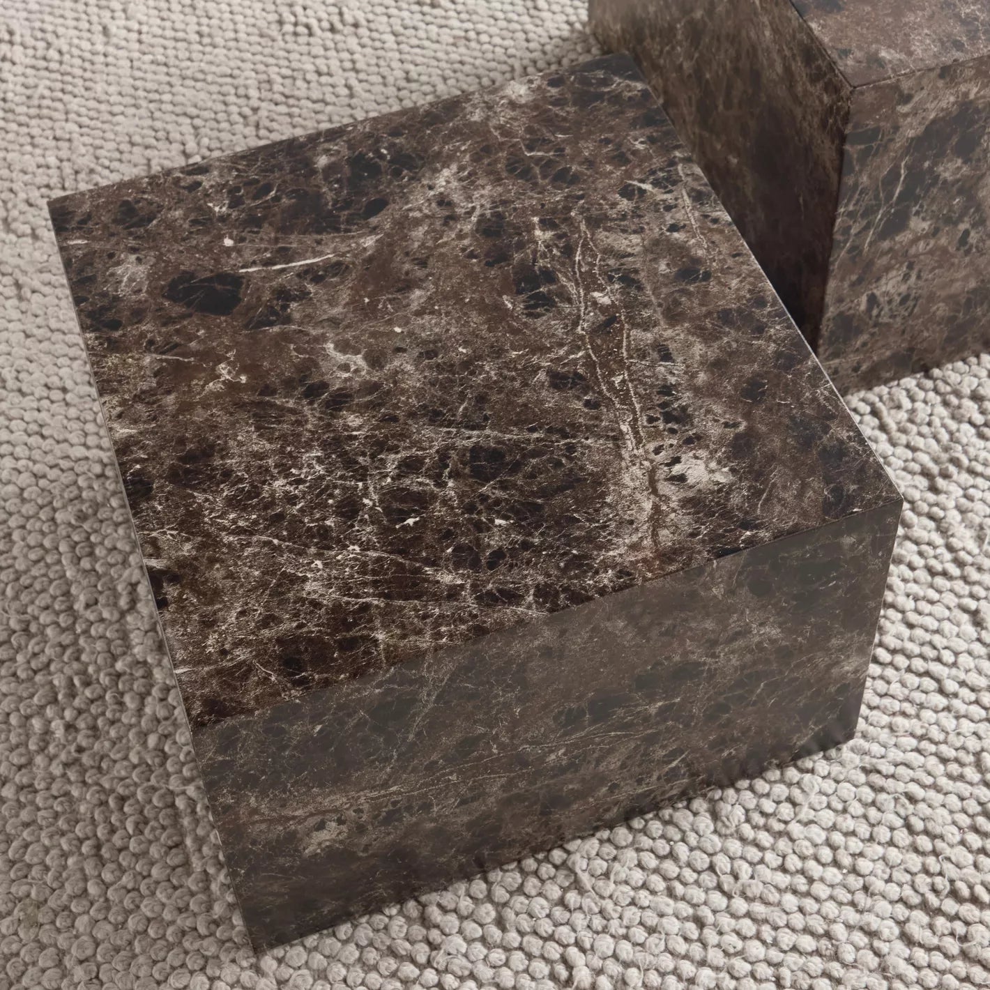 2-Piece Coffee Table Set, Modern Design With A Marble-Look Finish-GCC Home Center