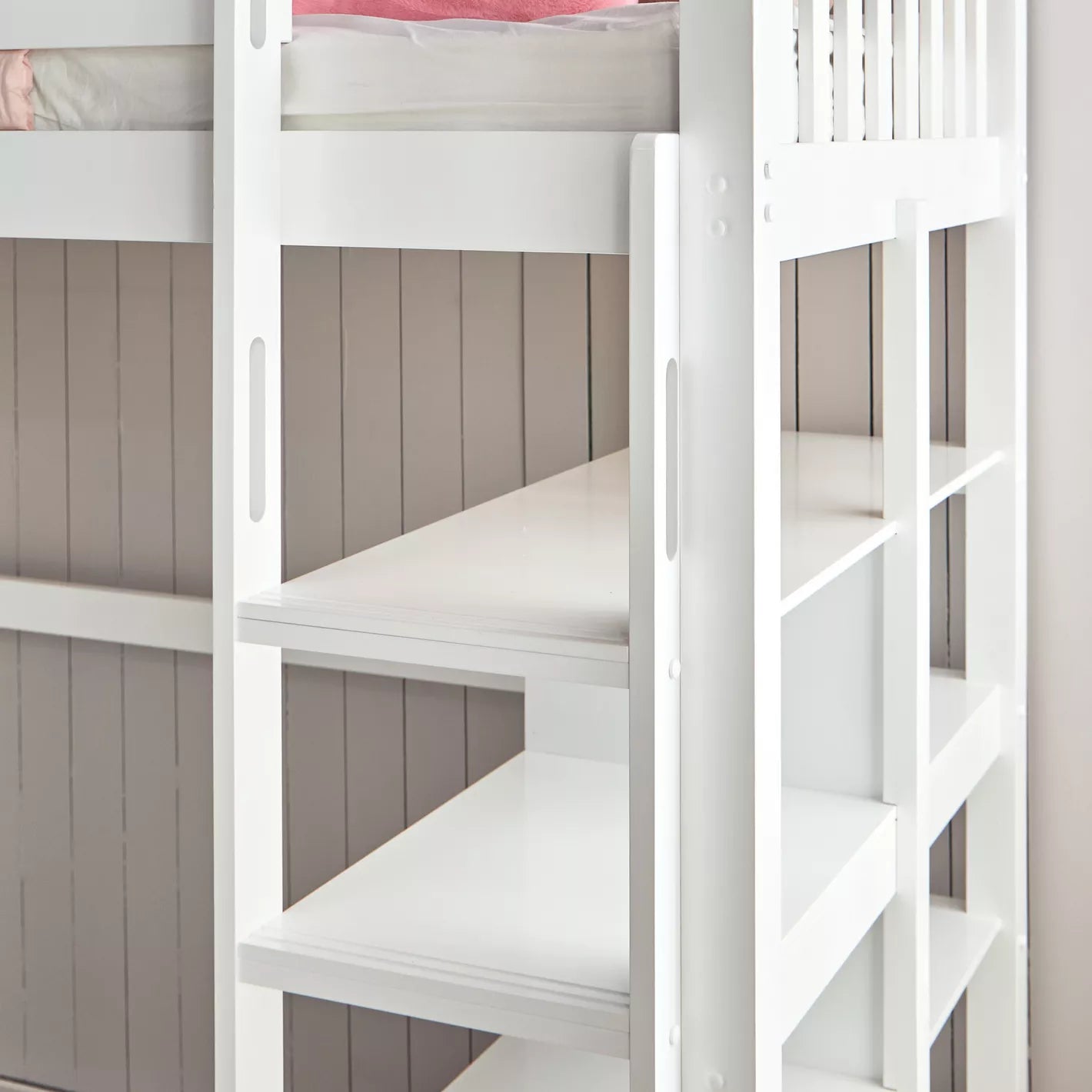 Taylor Twin Loft Bed with Shelves - 90x200 cm-GCC Home Center