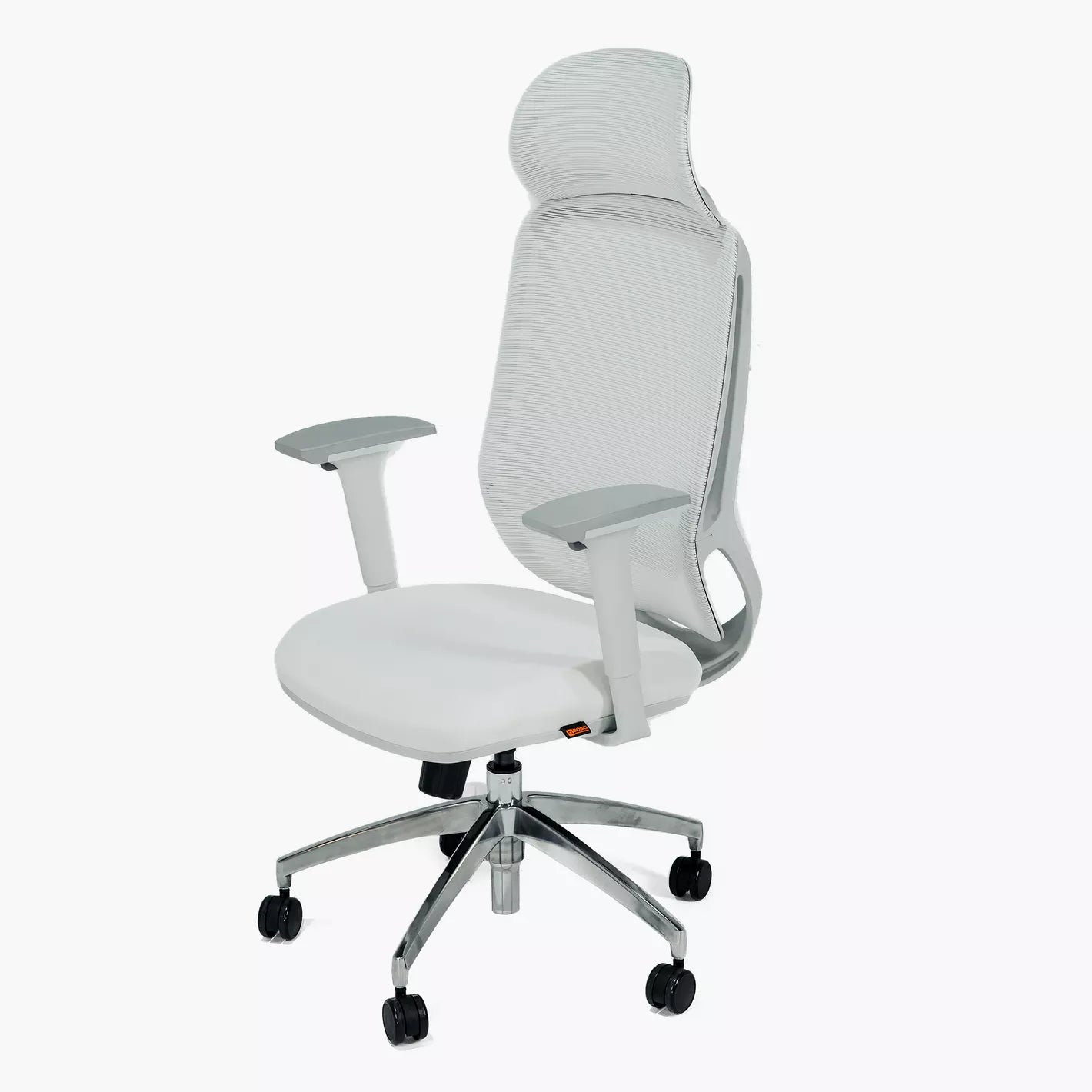 Ergonomic Office Chair with High Back, Gas Lift, and Metal Legs - Grey-GCC Home Center