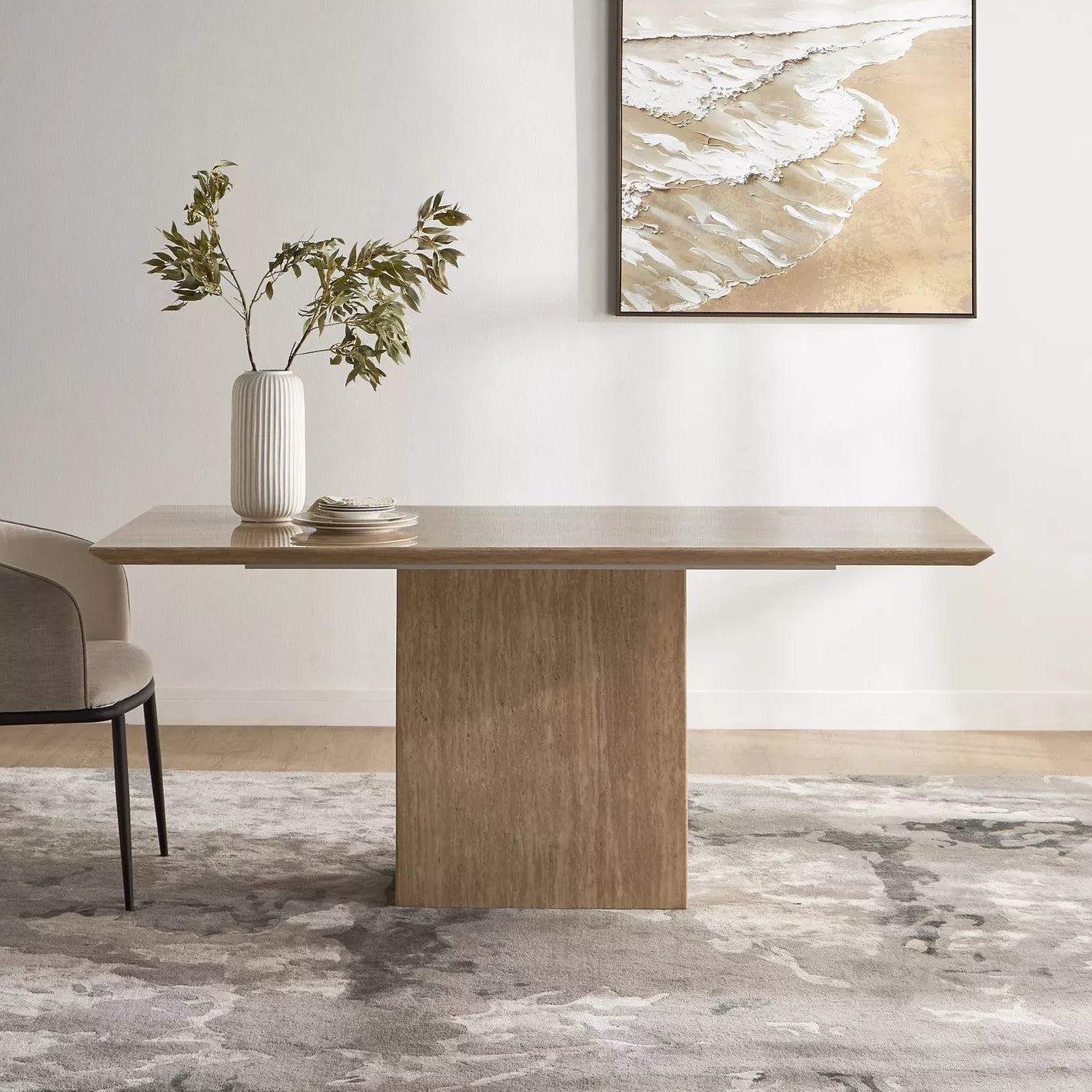 6-Seater Marble Top Dining Table-GCC Home Center
