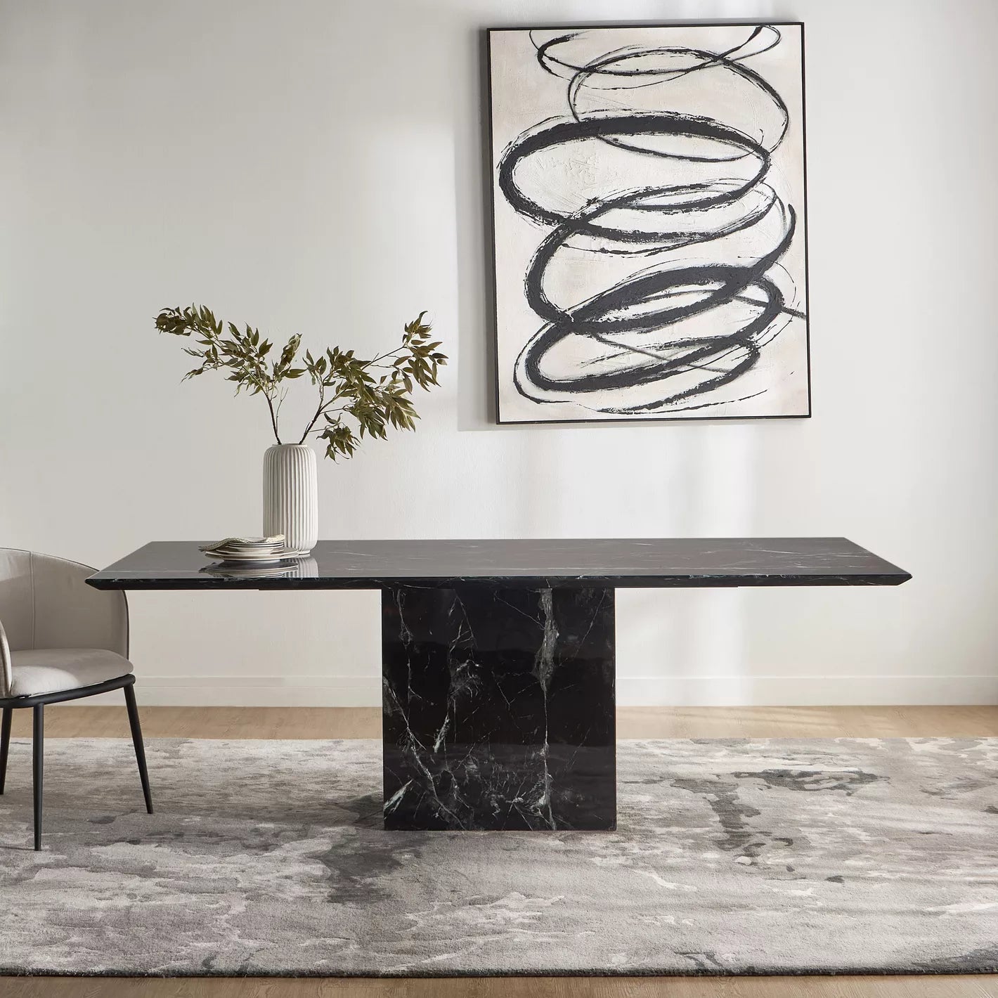 8-Seater Luxury Marble Top Dining Table-GCC Home Center