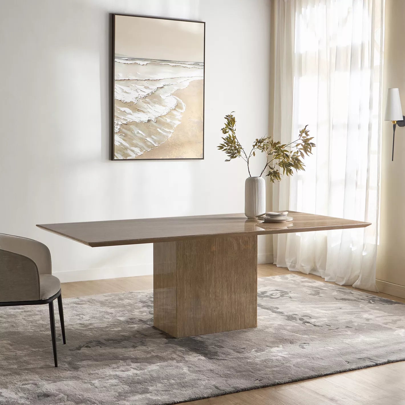 8-Seater Luxury Marble Top Dining Table-GCC Home Center