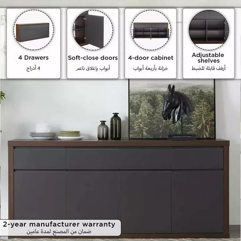 Sideboard with 4 Doors and 4 Drawers