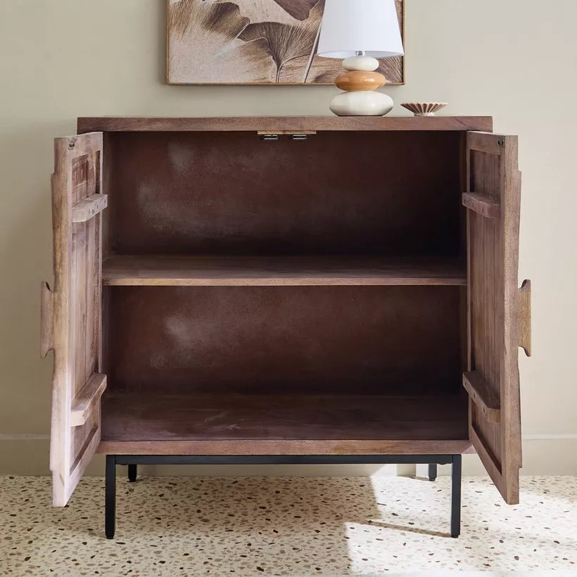 Carved 2-Door Solid Wood Buffet