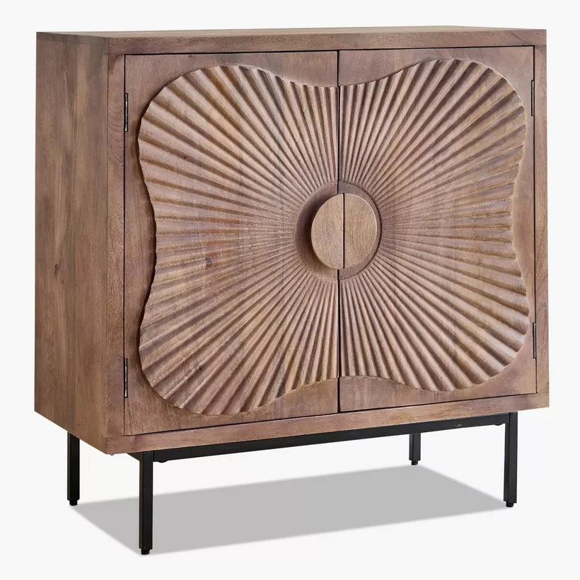 Carved 2-Door Solid Wood Buffet