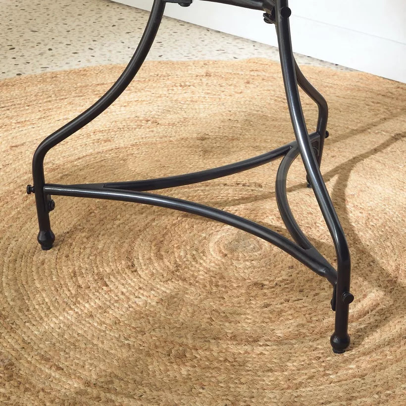 3-Piece Balcony Set, Marble Top & Stainless Steel Frame