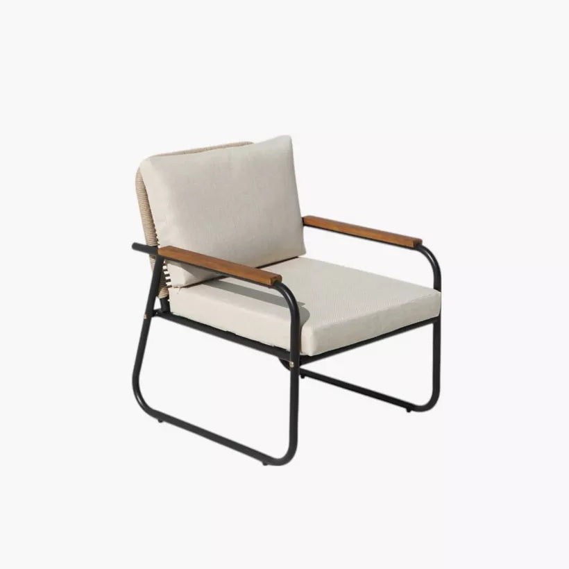 4-Piece Outdoor Sofa Set – Steel Frame & Rope Detailing