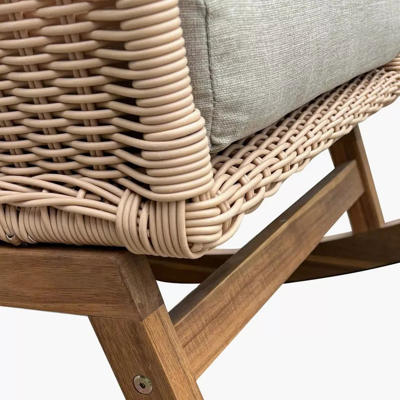 Outdoor Rocking Armchair with Cushion