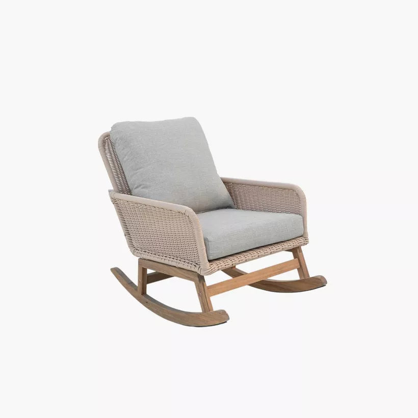 Outdoor Rocking Armchair with Cushion
