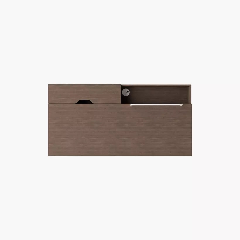 Modern Study Desk with 2 Drawers & Socket Tray – Melamine Finish