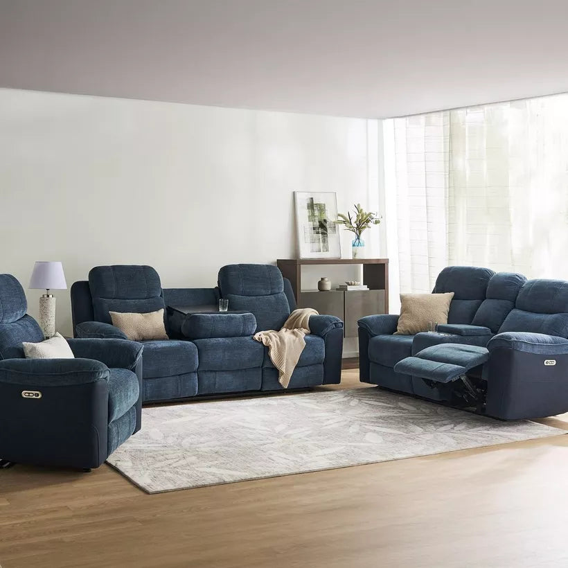 Elegant Armchair Electric Power Fabric Recliner