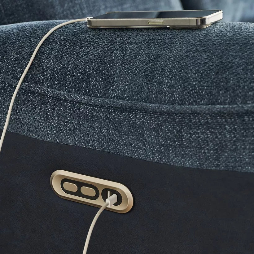 Elegant Armchair Electric Power Fabric Recliner