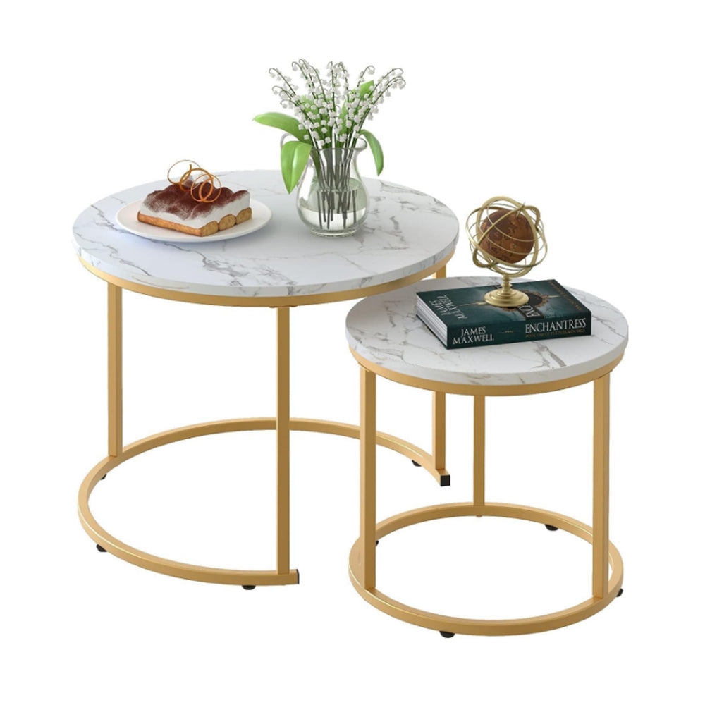 Modern Coffee Table Nesting Side Set of 2, End Table For Living Rooms-GCC Home Center