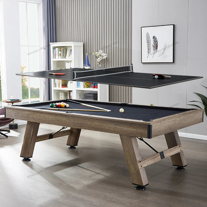 COOLBABY 3 in 1 8ft Pool Billiard Table + Household Table Tennis Table + meeting or dining table Multi Function Game Table