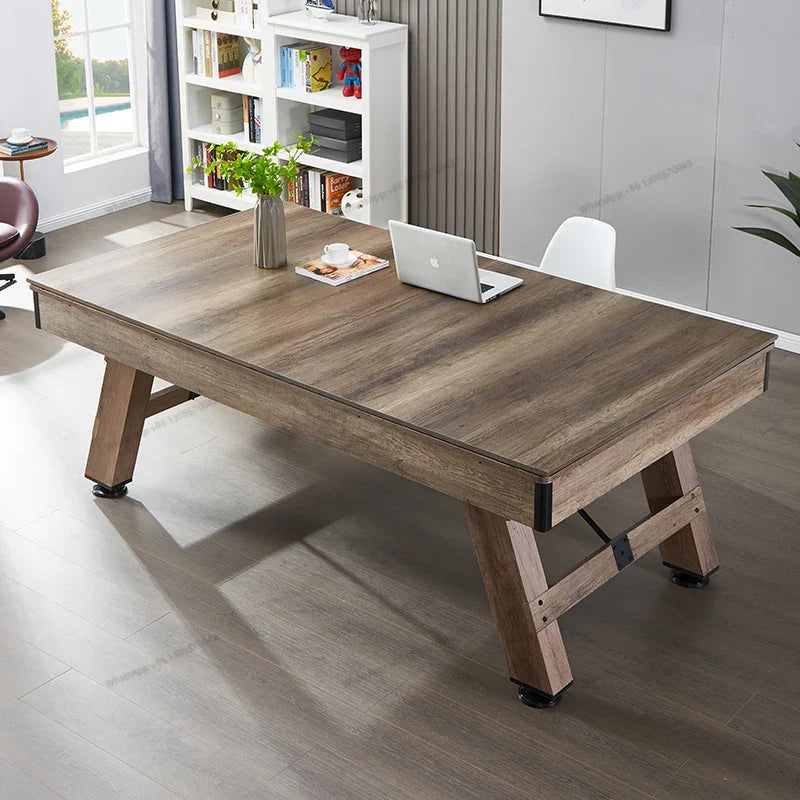 COOLBABY 3 in 1 8ft Pool Billiard Table + Household Table Tennis Table + meeting or dining table Multi Function Game Table - Green