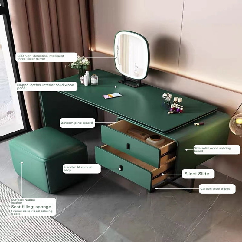 COOLBABY Dressing table small simple modern light luxury makeup table with mirror Italian network red bedroom furniture ins dressing table-GCC Home Center