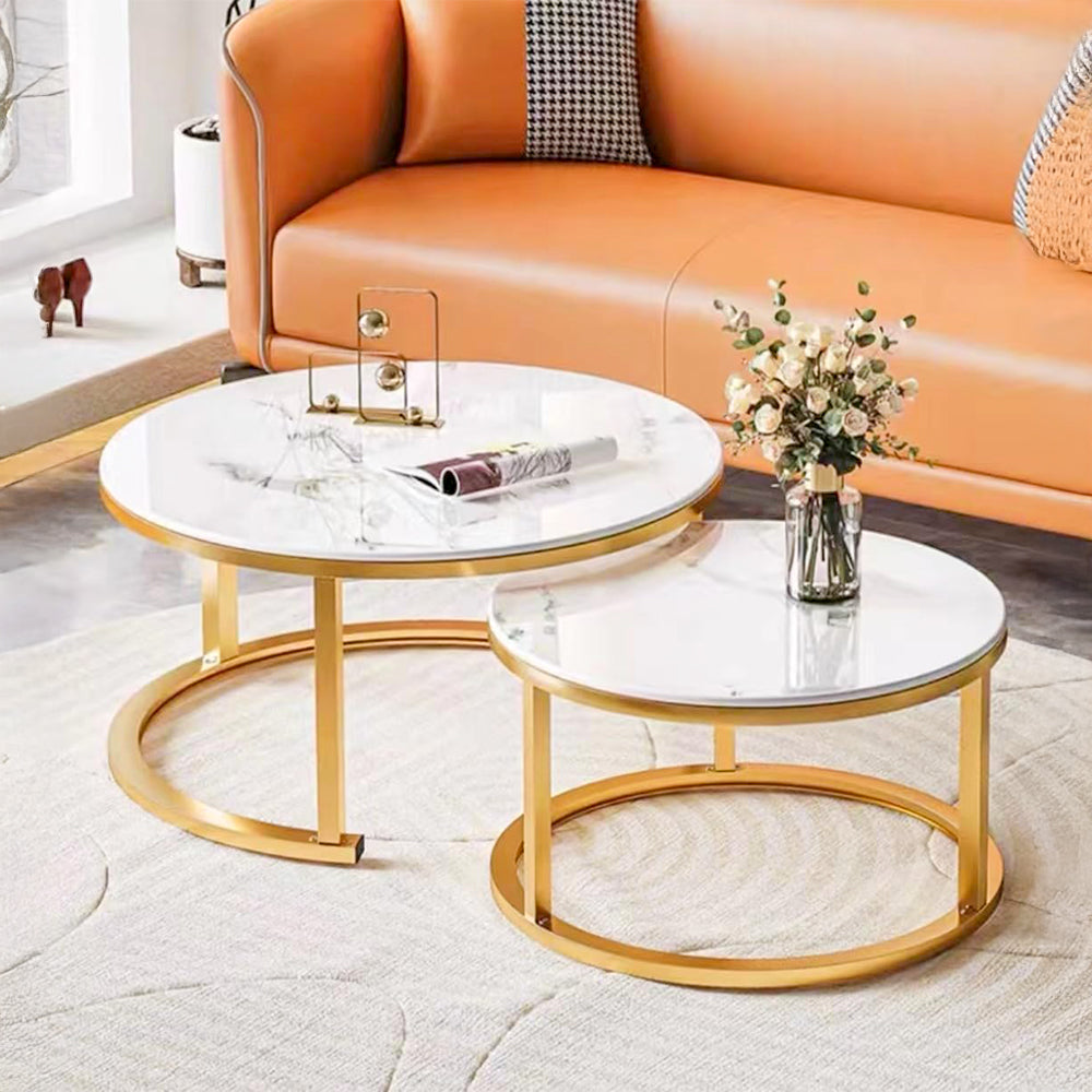 Modern Coffee Table Nesting Side Set of 2, End Table For Living Rooms-GCC Home Center