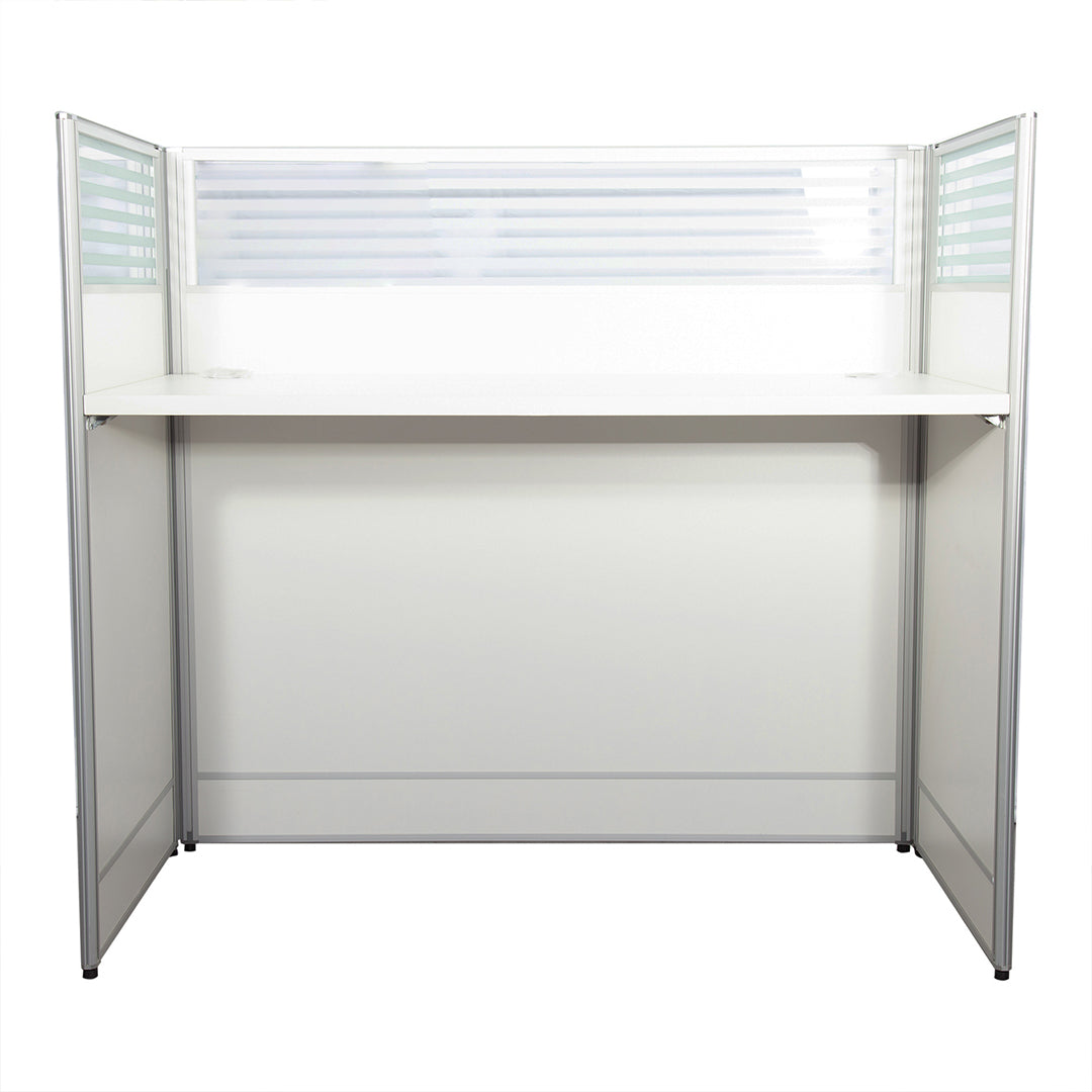 Modern Design Cubicle Works Station With 3-Door Movable Drawer - White-GCC Home Center