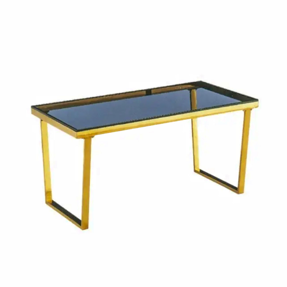 Modern Luxury Coffee Table, Glass and Stainless Steel Dining Table-GCC Home Center