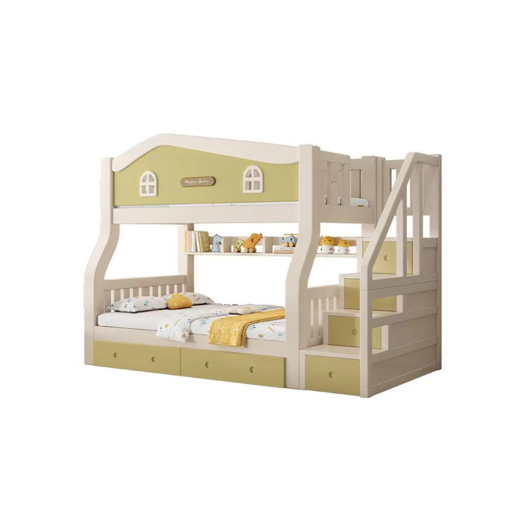 COOLBABY ZLJ1118 Multifunctional Modular Bed With Stairs And Double Drawers-GCC Home Center