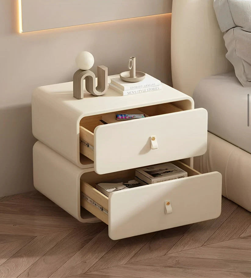Bedside Table with Two Drawers, Nightstand for Bedroom 50H*45W*40D cm-GCC Home Center