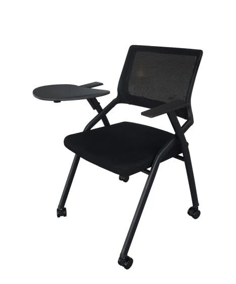 Folding Heavy Duty Chair with Wheels & Foldable Arm Tablet for Home | School | Study Chair-GCC Home Center