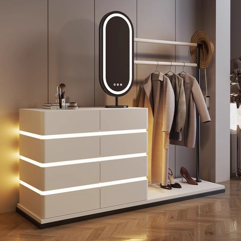 Modern Multi-Functional Dressing Table Chest Drawers, Clothes Hanger and Mirror-GCC Home Center
