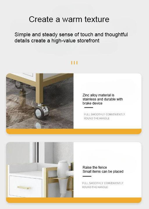 Hairdressing Tool Cabinet, Beauty Salon Trolley on Wheels, Makeup Storage Drawers, Hair Accessories Storage Cabinet-GCC Home Center