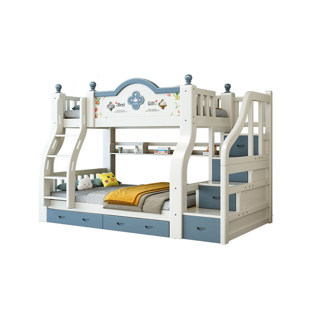 COOLBABY ZLJ1117 Multifunctional Modular Bed With Stairs And Double Drawers-GCC Home Center