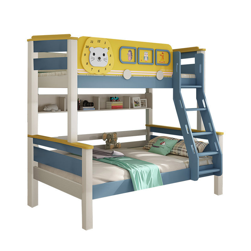 COOLBABY ZLJ1116 Children's Solid Wood Bunk Bed With Stairs Ladder Bed And Double Drawers-GCC Home Center
