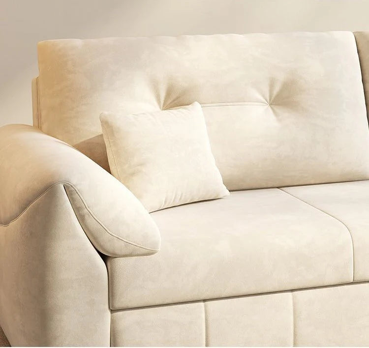 Modern Velvet Sofa Bed Convertible Pull-Out Couch with Storage Armrests | 3-in-1 Retractable Sleeper Sofa for Living Room & Guest Room
