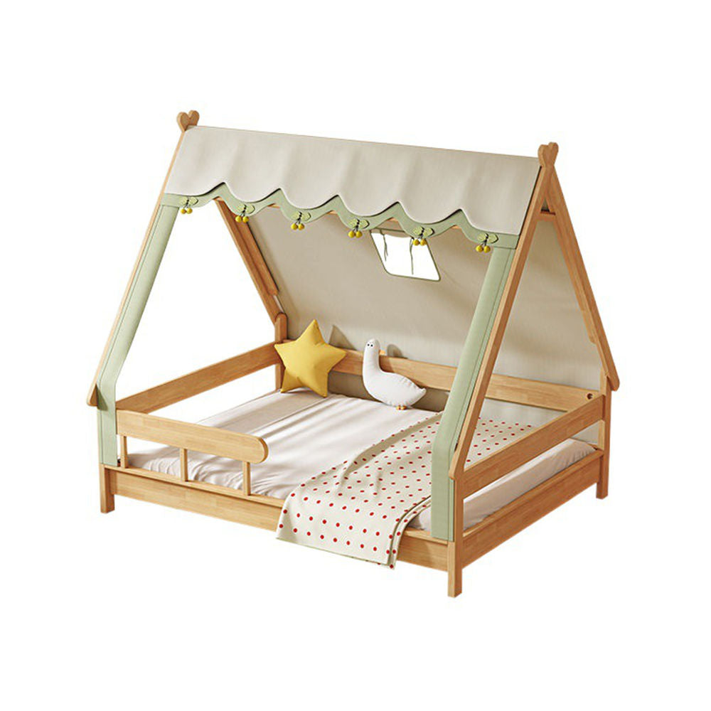 COOLBABY ZLJ1119 Nordic solid wood children's bed tent bed with guardrail-GCC Home Center
