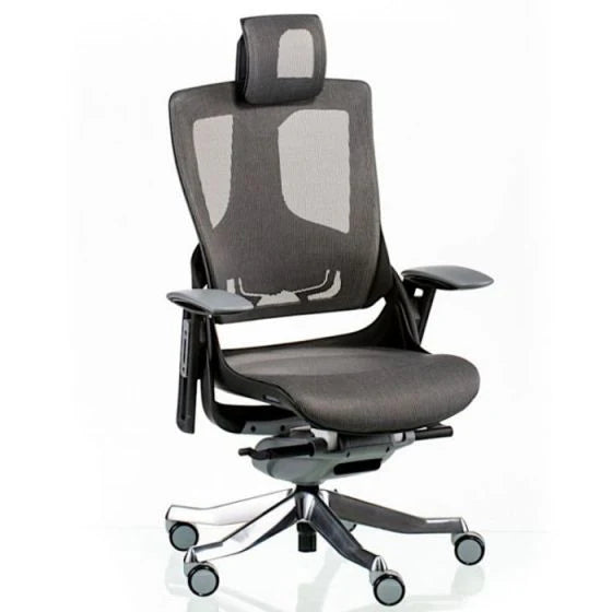 High Back Fabric Chair 49 cm - Black Office Chair-GCC Home Center